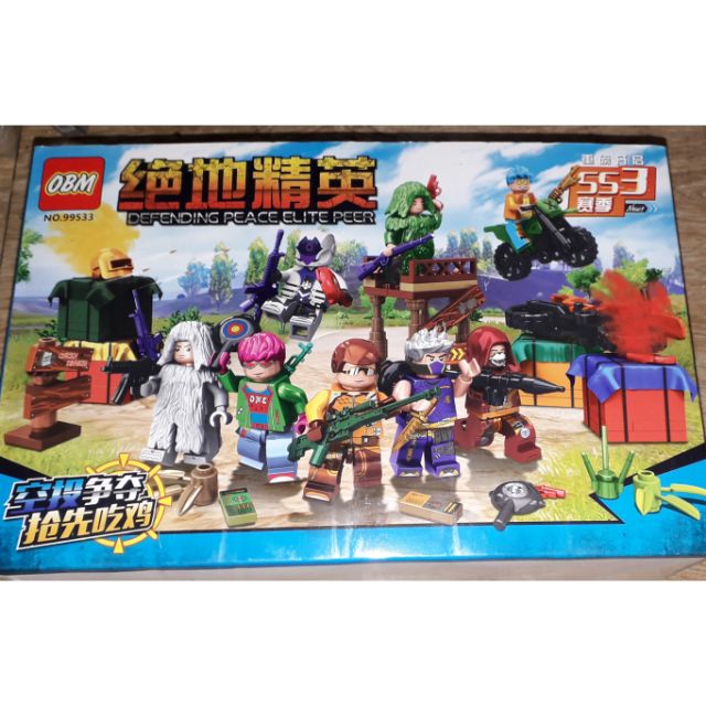 Lắp ráp 1 hộp LegoPubg 99533 có nhiều chi tiết bằng nhựa ABS