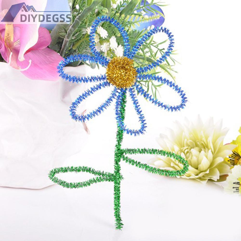 Set 100 Dây Bọc Vải Nhung Kim Tuyến 12.2 '' Tự Làm Đồ Chơi Cho Bé | BigBuy360 - bigbuy360.vn