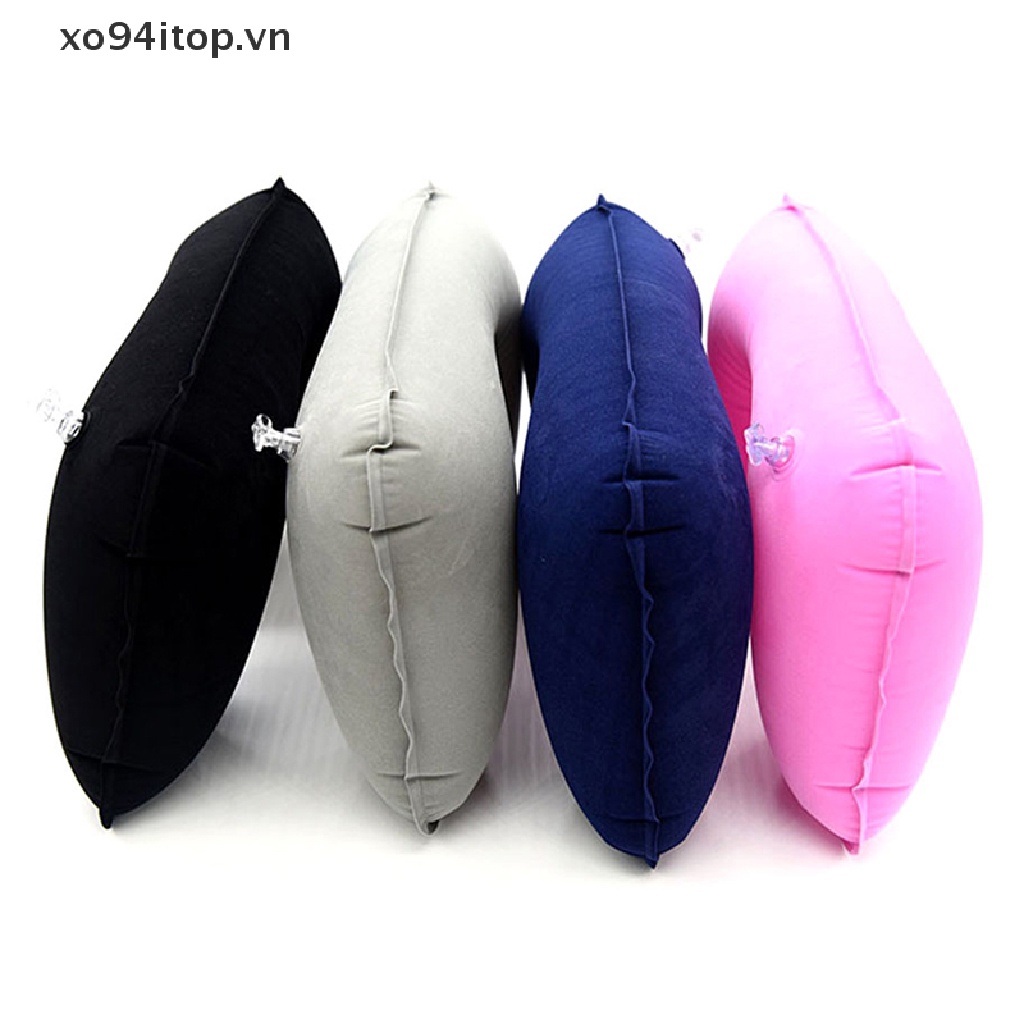 Xoitop Gối Kê Cổ Bơm Hơi Hình Chữ U Mềm Mại Chăm Sóc Sức Khỏe