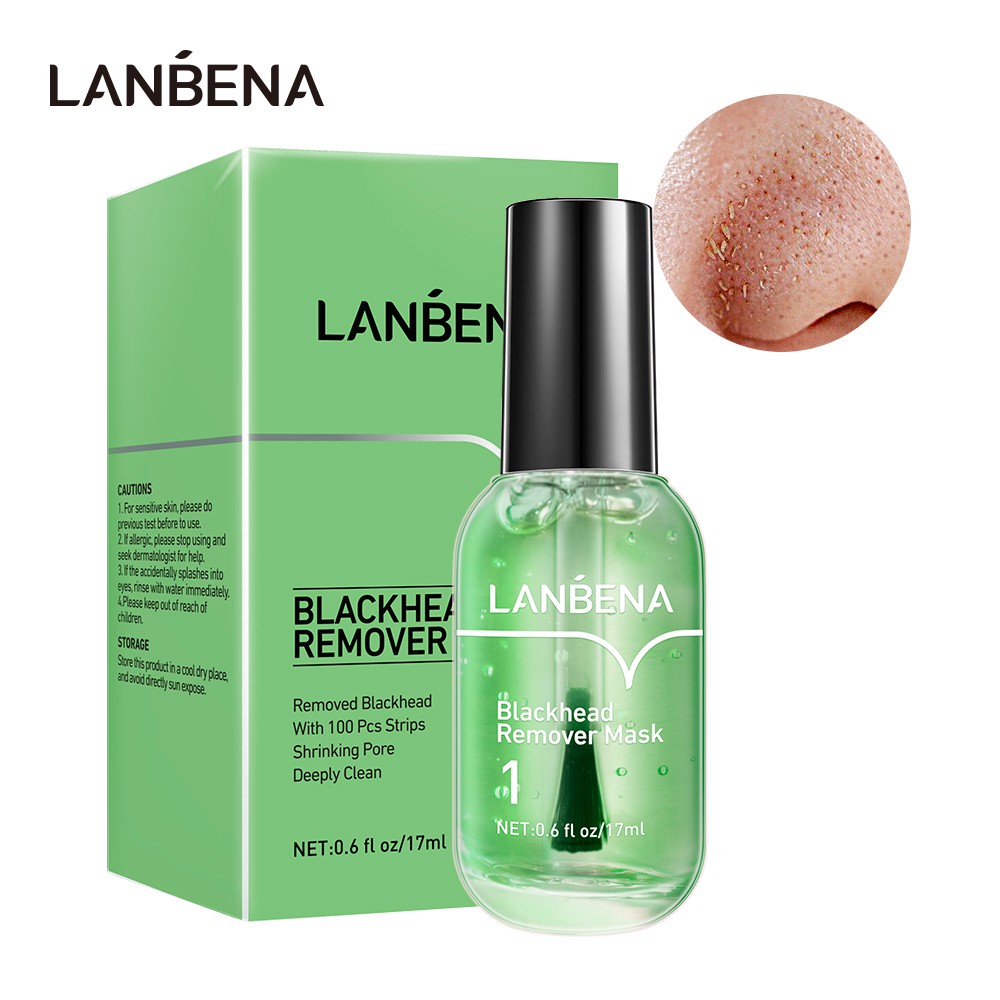 Mặt Nạ Lột Mụn Đầu Đen Làm Sạch Sâu LANBENA 17Ml + 100 Miếng Dán