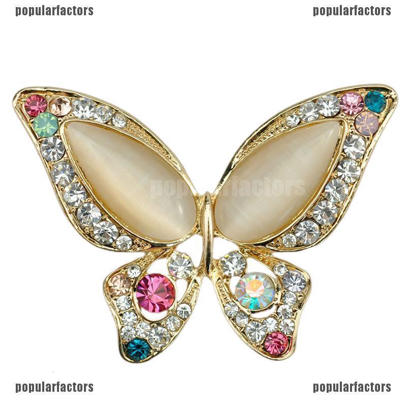 Ghim Cài Áo Hình Bướm Đính Đá Thời Trang