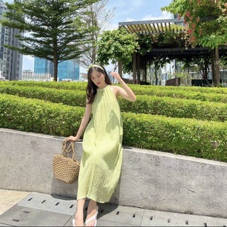 Váy Đầm Maxi Đũi Xốp Cổ Yếm