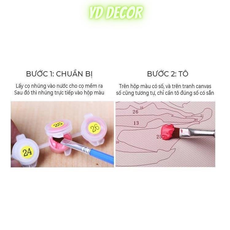 Tranh tô màu theo số Tranh sơn dầu số hóa Mèo và Hướng Dương - Hàng Có Sẵn
