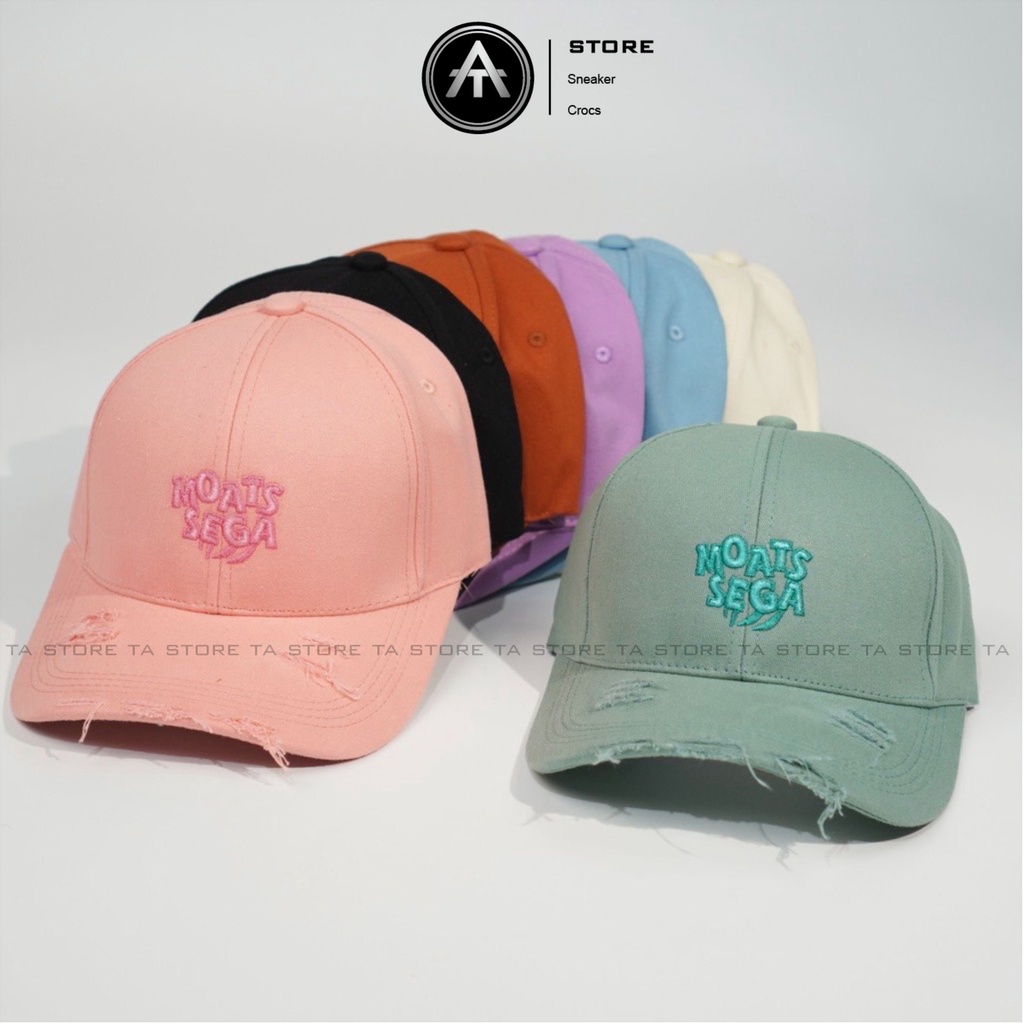 Mũ Lưỡi Trai Nón Kết Thêu Chữ Moats Rách Tua Rua Chất Kaki Form Unisex Nam Nữ Phong Cách Cá Tính Hàng Loại Xịn