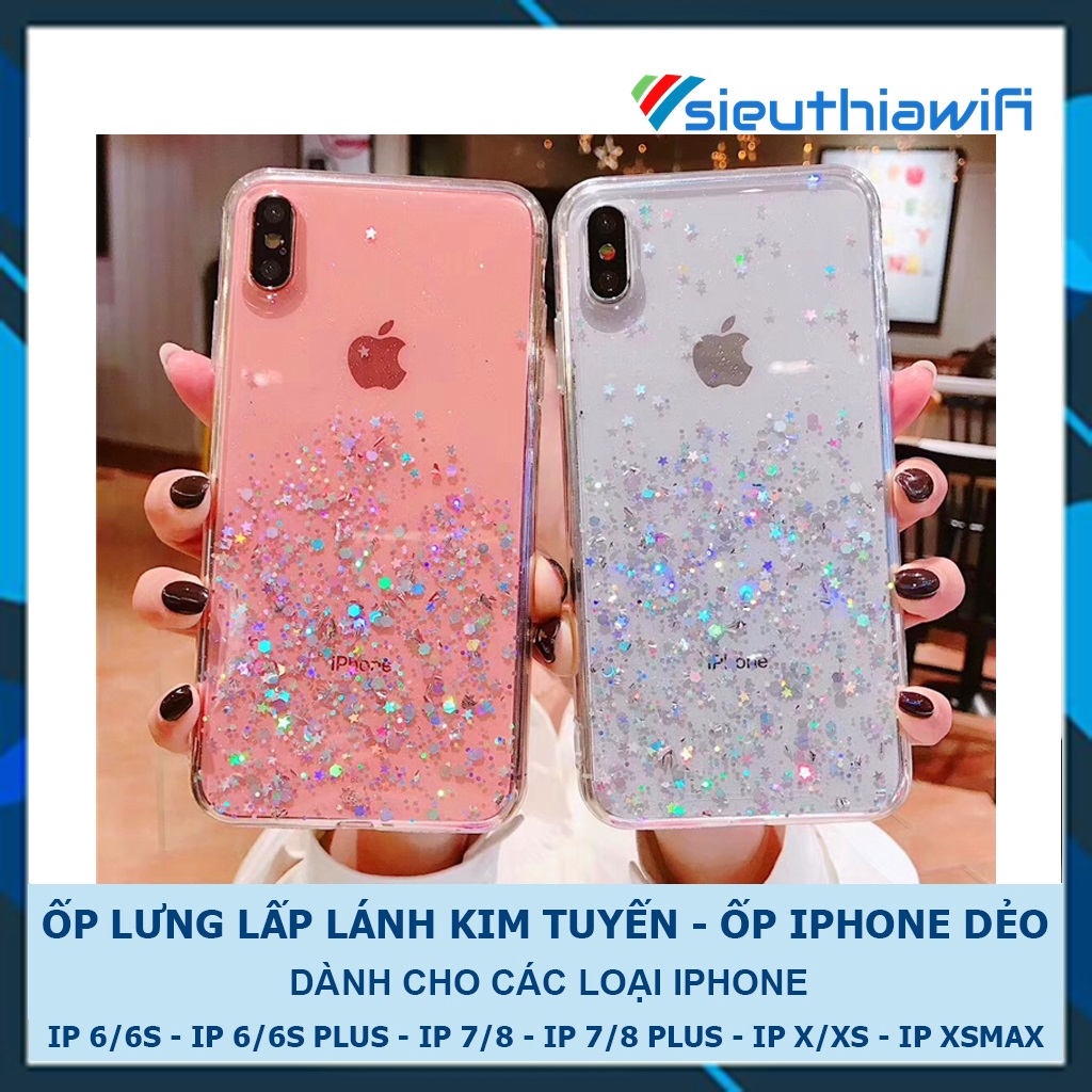 Ốp lưng iphone kim tuyến sao 5/5s/6/6plus/6s/6splus/7/7plus/8/8plus/x/xr/xs/11/12/pro/max/plus/promax - Awifi Case K4-5 | BigBuy360 - bigbuy360.vn