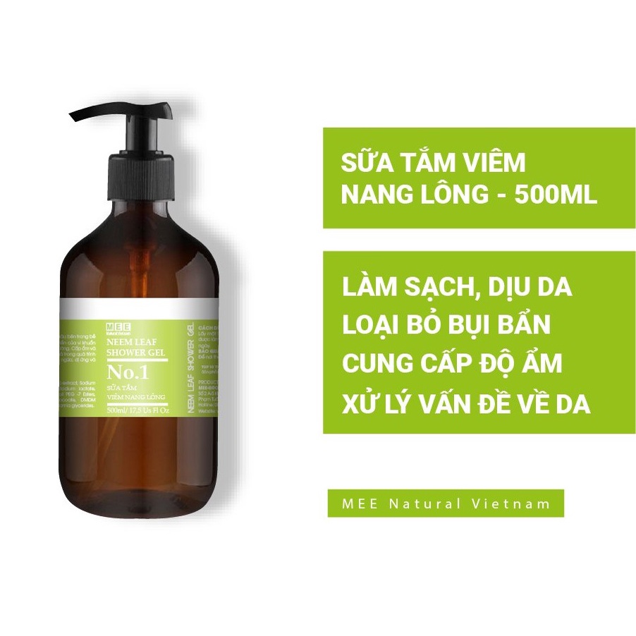 Sữa Tắm Viêm Nang Lông, Viêm Lỗ Chân Lông, Mụn Lưng - MEE NATURAL (500ml)