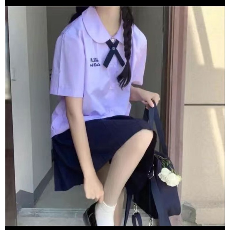Áo sơ mi ngắn tay đồng phục học sinh nữ Thái Lan