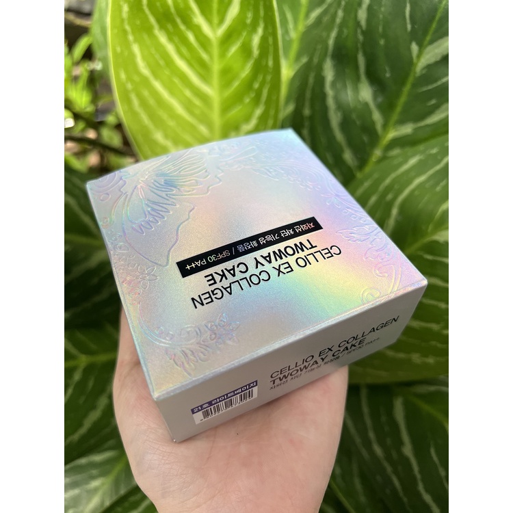 PHẤN PHỦ SIÊU MỊN HÀN QUỐC CELLIO EX COLLAGEN TWOWAY CAKE SPF30 PA++ BẢO VỆ LÀN DA KHỎI TIA CỰC TÍM