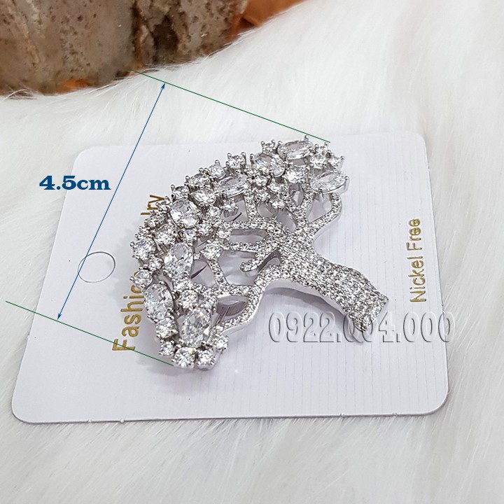 Cài áo kiểu cây cổ thụ CZ1040.