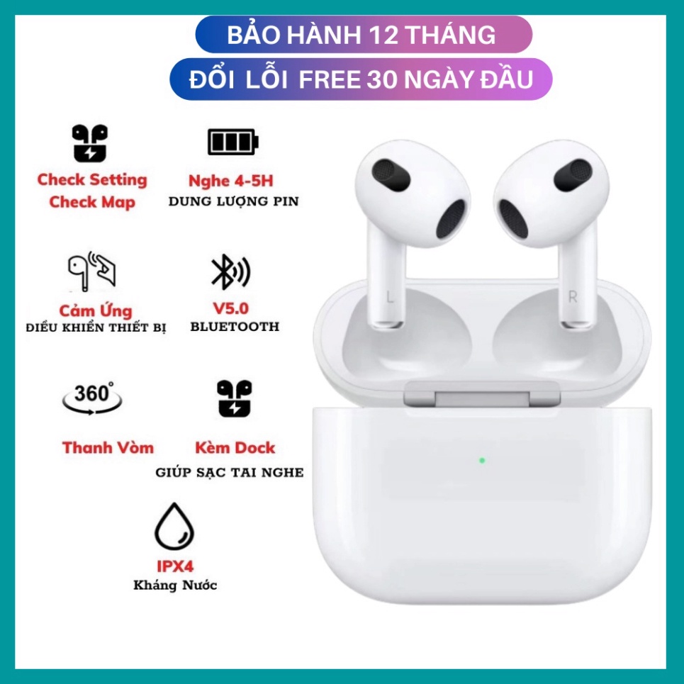 Tai Nghe Bluetooth không dây TWS, full chức năn định vị đổi tên bản New version âm thanh vòm