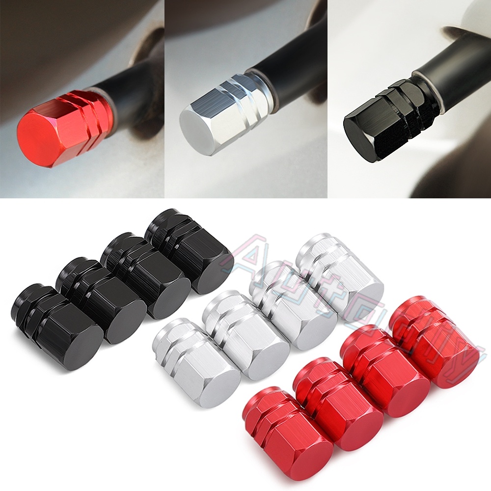 Bộ 4 Nắp Đậy Van Bánh Xe Đạp/Xe Máy/Xe Hơi Bằng Hợp Kim Nhôm Nhiều Màu Sắc