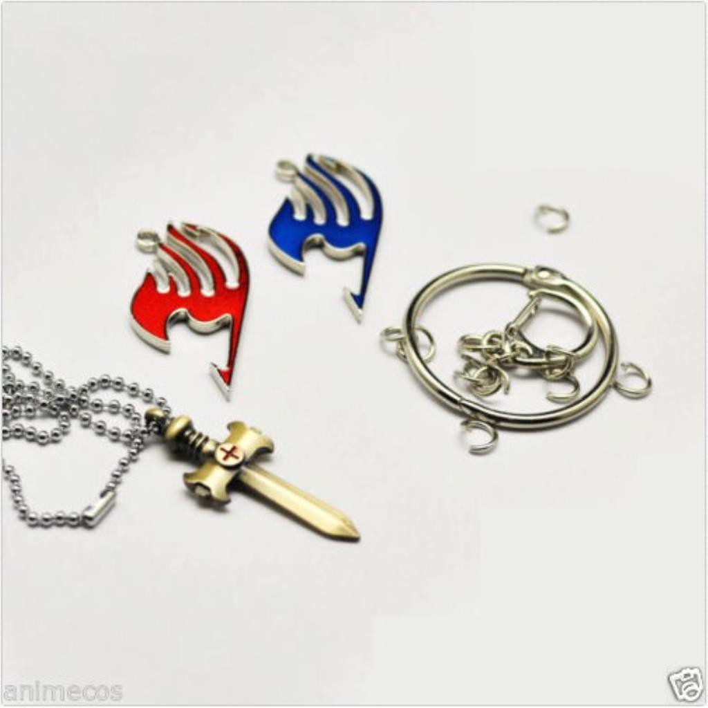 Set 24 Chìa Khóa + Dây Chuyền + Móc Khóa Cosplay Lucy Fairy Tail