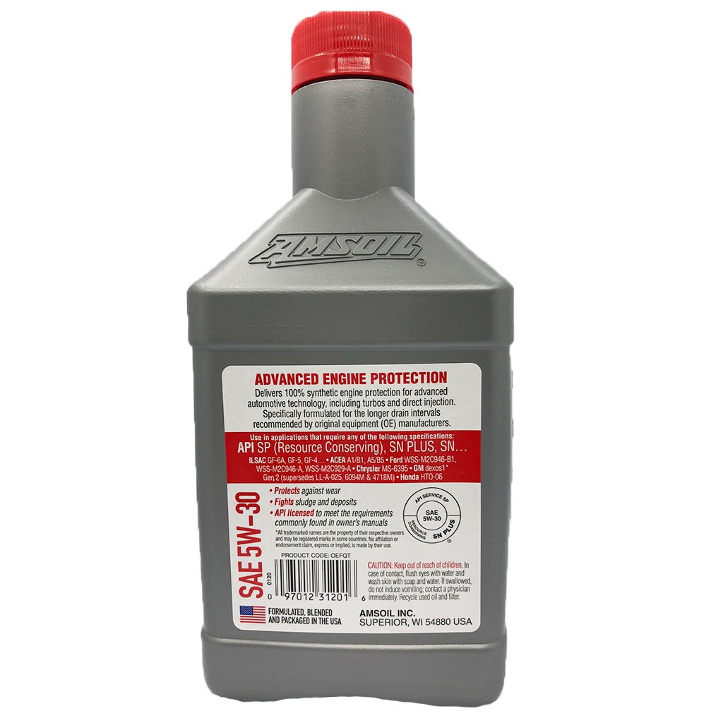 Nhớt Xe Hơi Tổng Hợp Amsoil OE 5w30 946ml