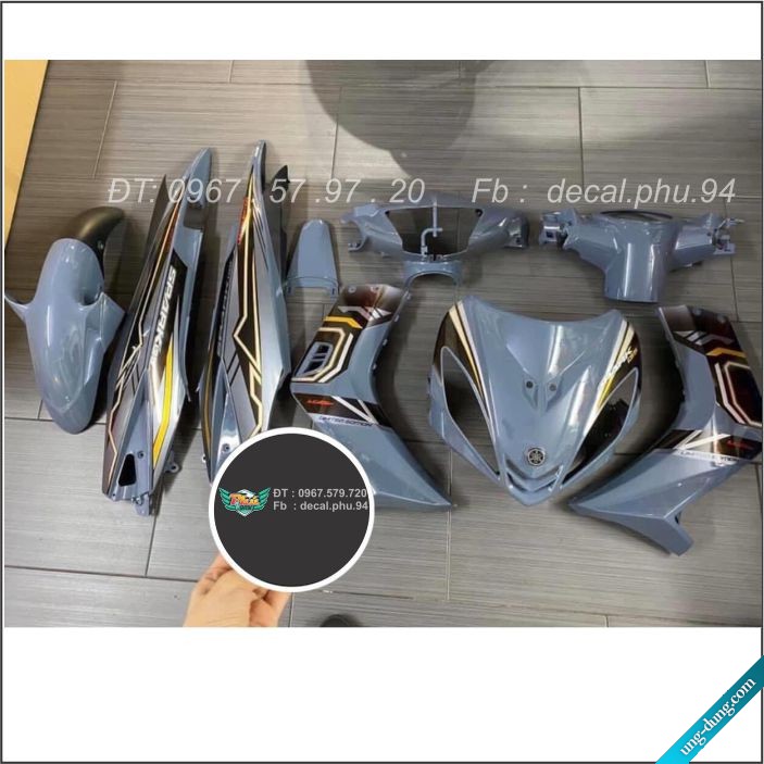 Tem Exciter 135 rời Xám xi măng Spark (B)