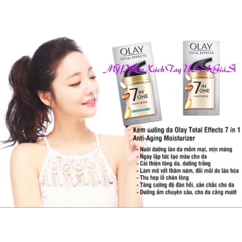 Kem dưỡng da chống lão hóa Olay Total Effects 7in1 Moisturizer (50ml) Hàng Nhập USA