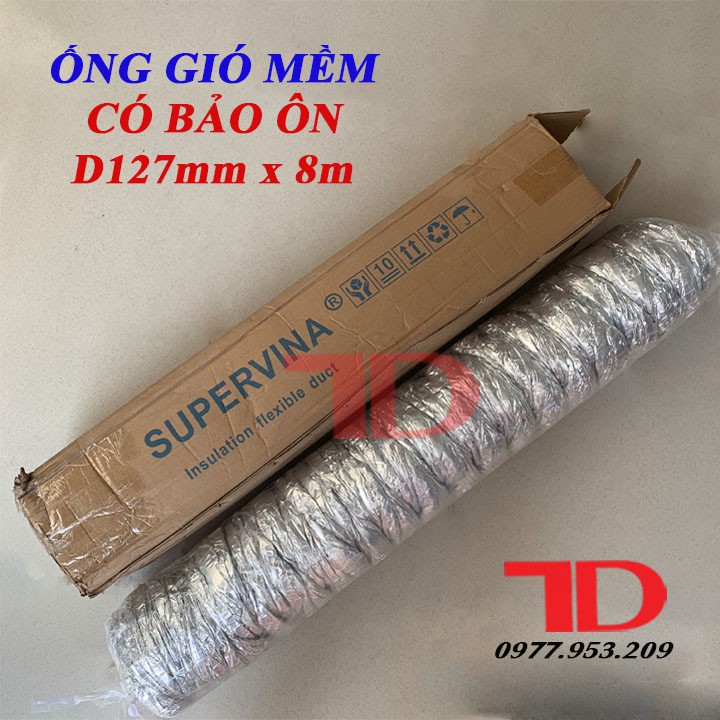 Ống gió mềm có bảo ôn D127mm x 8m