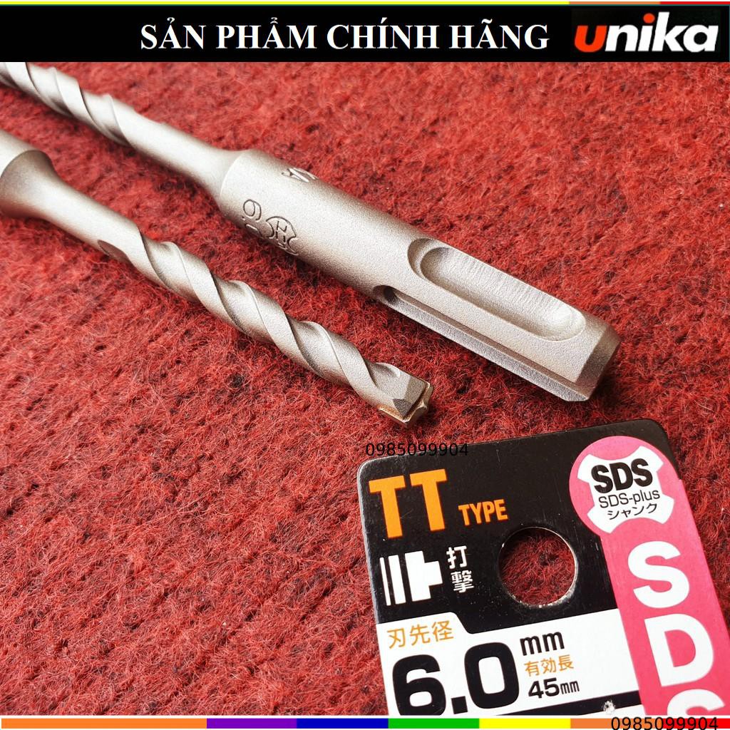 Mũi khoan Unika SDS plus TT chuyên bê tông chuôi gài SDS-Plus
