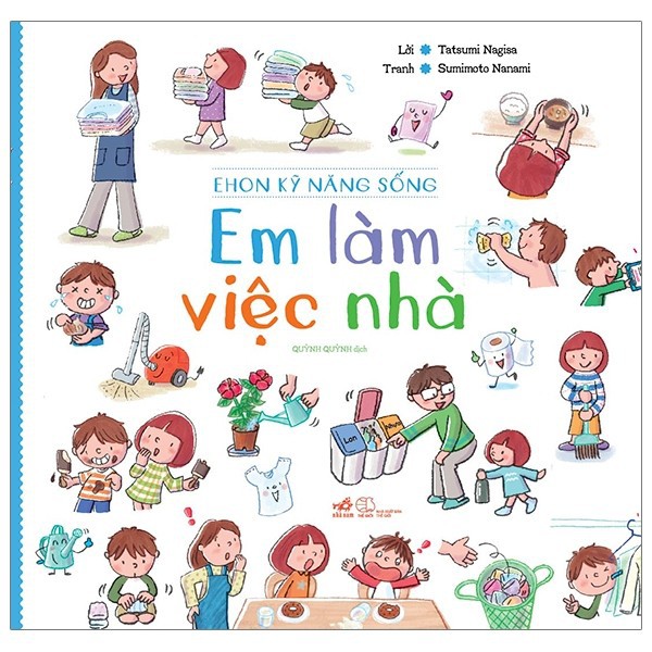 Sách - Combo Ehon Kỹ Năng Sống - Em Làm Việc Nhà + Ehon Kỹ Năng Sống - Em Biết Quan Tâm, Chia Sẻ