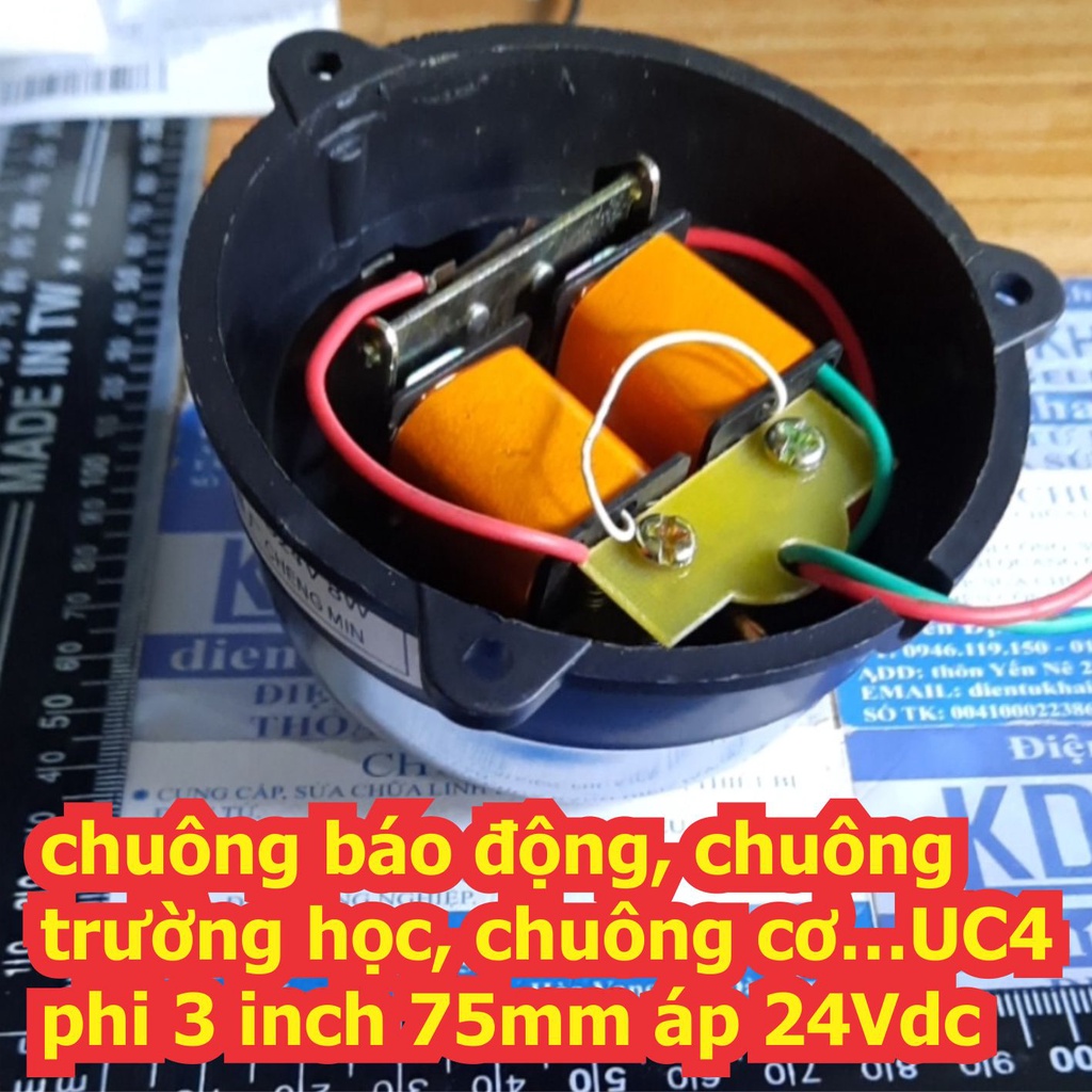 chuông báo động, chuông trường học, chuông cơ….phi 3 ~ 6 inch 75mm ~ 150mm áp 220Vac / 24Vdc kde5404