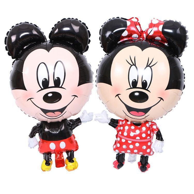 Set 33 Bong Bóng Lá Nhôm Hình Chuột Mickey Minnie Trang Trí Tiệc Sinh Nhật