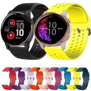 Dây Đeo Silicon 20Mm Cho Đồng Hồ Thông Minh Garmin Venu 2 Plus/SQ/Forerunner158/55/245/645/Vivoactive 3/Vivomove