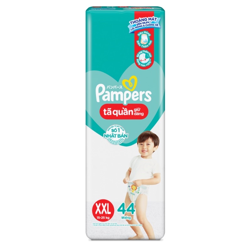 TÃ QUẦN/ BỈM QUẦN PAMPERS XXL 44 MIẾNG