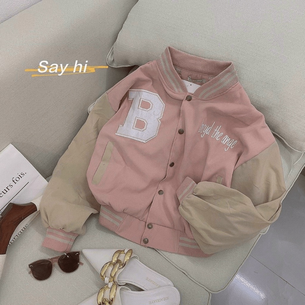 ÁO KHOÁC NỮ DA LỘN THÊU HẠO TIẾT CHỮ B FOM LỮNG SÀNH ĐIỆU (MẪU MỚI)