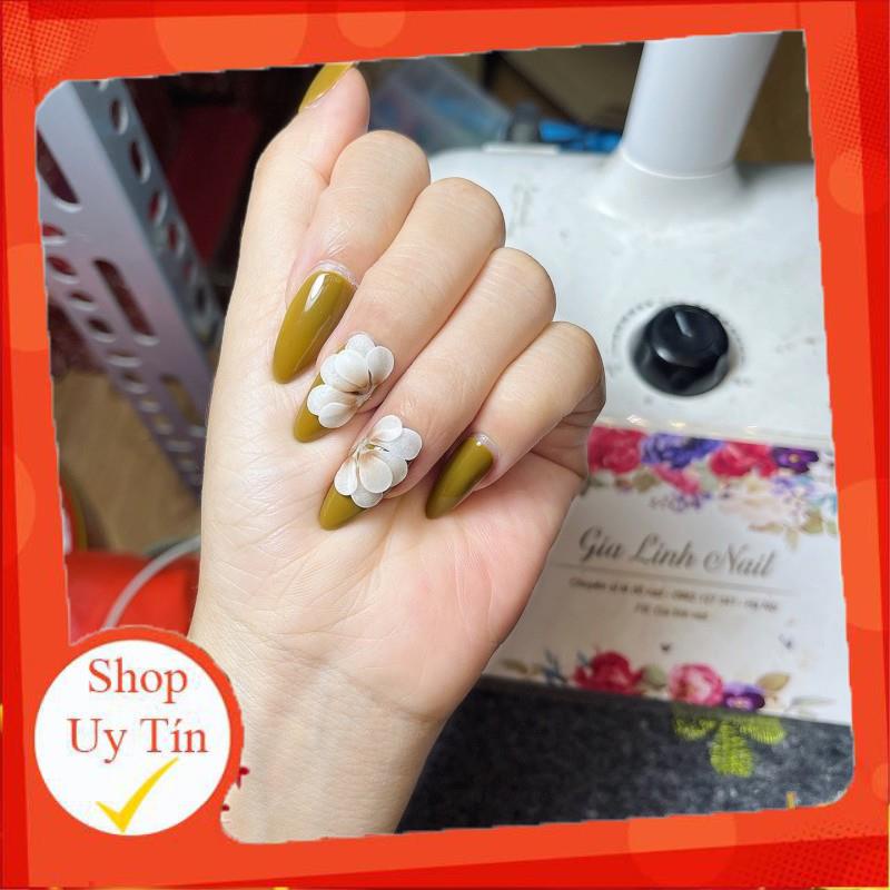 Hoa bột nail gắn móng tay | Hoa cúc nửa ( Set 2 bông/10 bông )