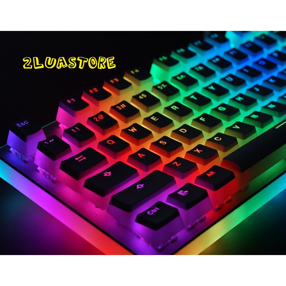 Bộ keycap Pudding PBT xuyên led nhiều màu