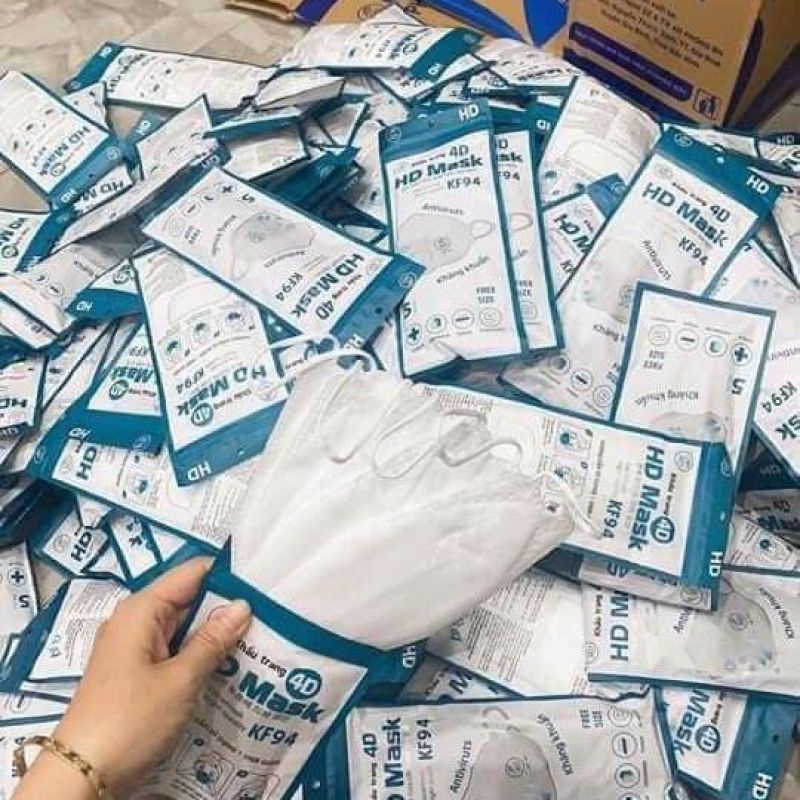 Khẩu trang KF94 4 Lớp Kháng Khuẩn Kiểu Dáng 4D Hợp Thời Trang Chống Bụi Mịn