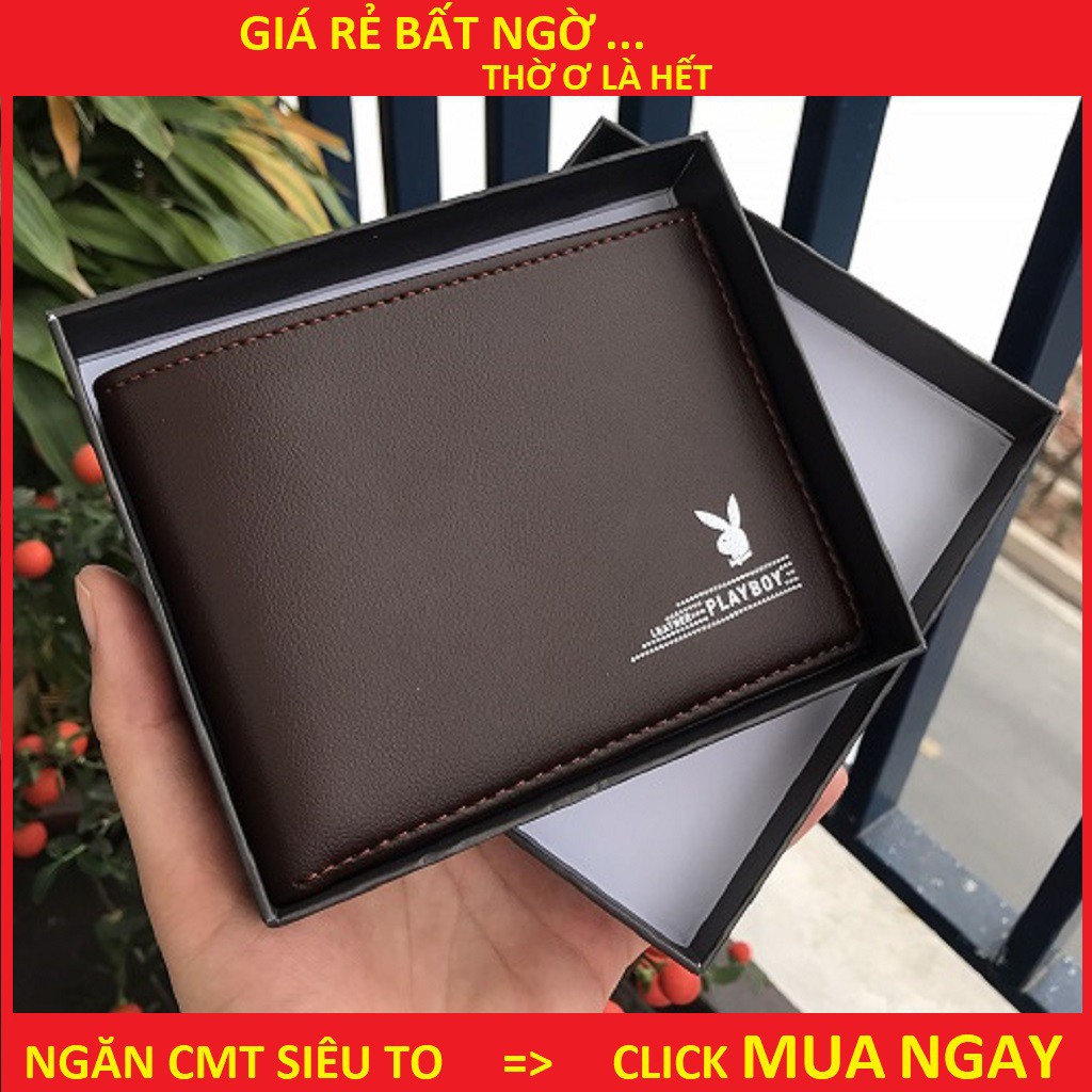 Ví da nam chất đẹp hàng hiệu thời trang cao cấp. Bóp da PU phong cách trẻ sành điệu gu nam tính nhập khẩu chính hãng GG