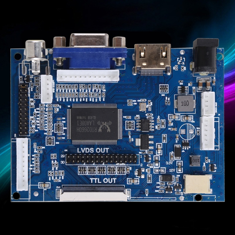 Bảng Mạch Điều Khiển Màn Hình LCD TTL LVDS VGA 2AV 50P Cho AT070TN90