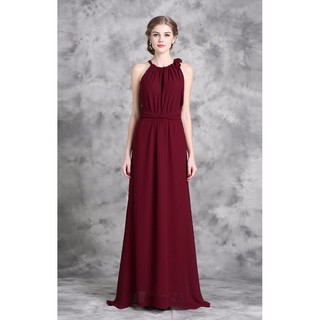 Đầm maxi cổ yếm thắt nơ