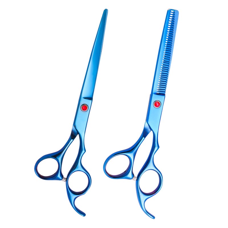 7 Inch Kéo Cắt Tóc Và Tỉa Tóc Thép Không Gỉ Mạ titan Cắt Tóc Kéo