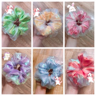 [ Sỉ và Lẻ ] Cột tóc Scrunchies lụa trơn - Scrunchies pompom - cột tóc pom pom - cột tóc lollipop