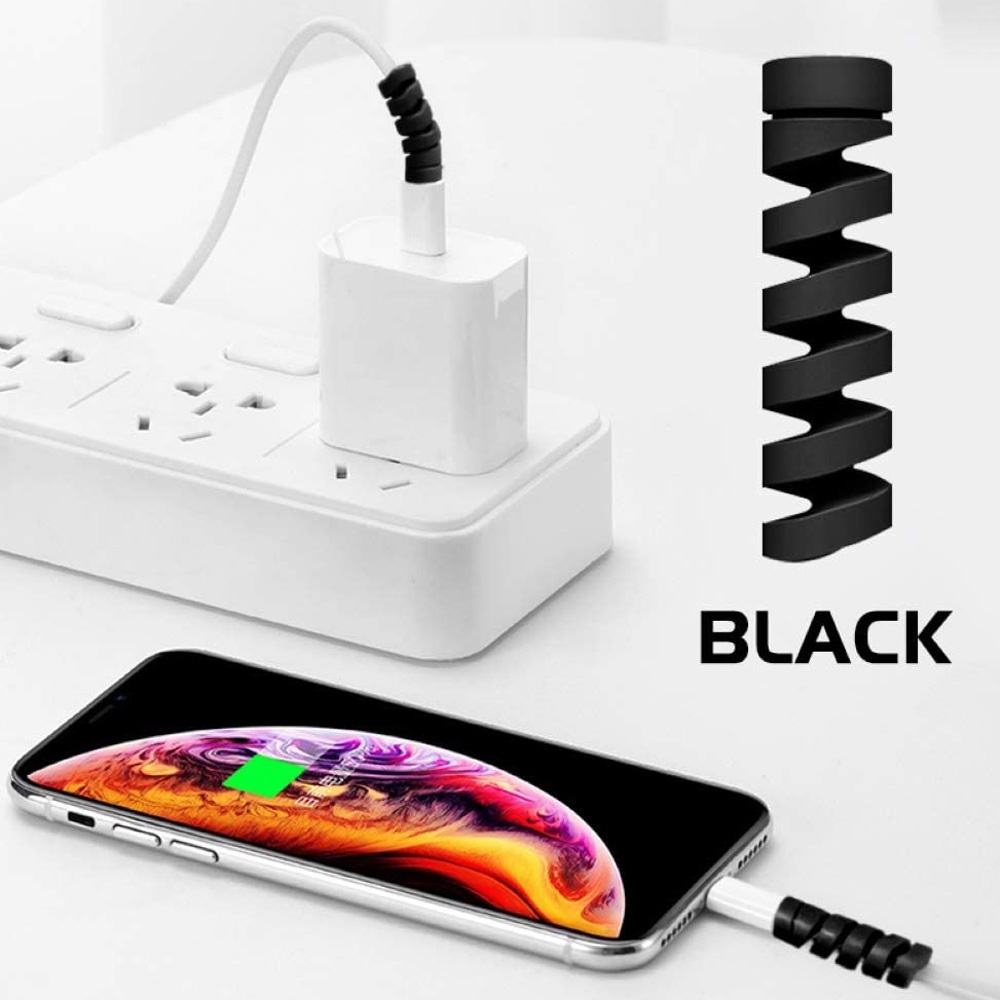 Phụ kiện bảo vệ dây cáp sạc bằng silicone màu ngẫu nhiên thích hợp cho