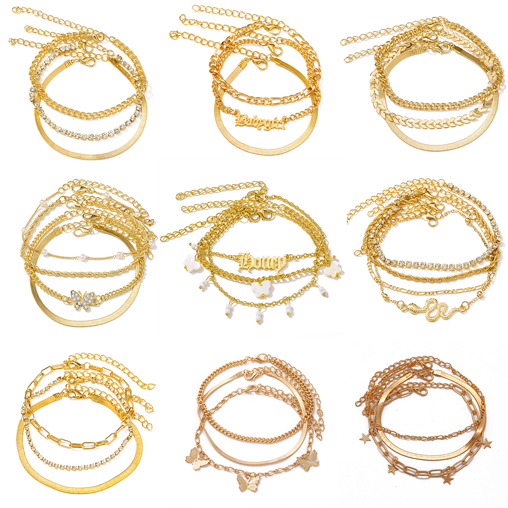 Vòng tay DODDER nhiều lớp phối hạt ngọc trai giả phong cách retro cho nữ