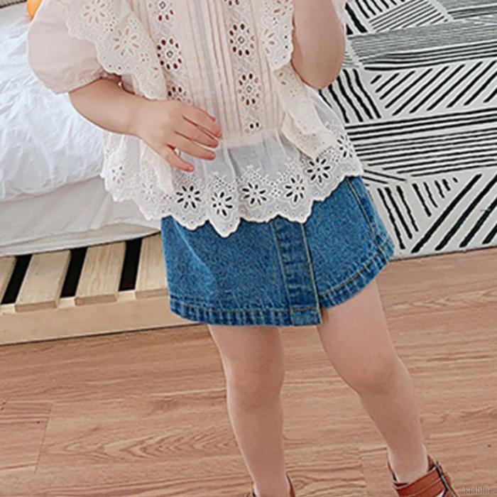 Quần short denim giả váy Hàn Quốc cho bé gái