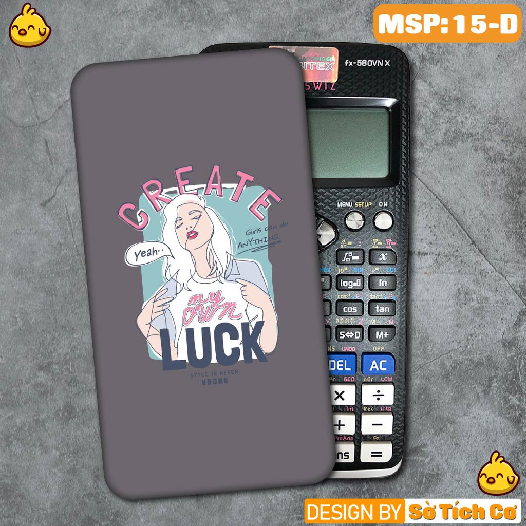 Miếng decal dán máy tính casio vinacal FX500 FX570 FX580 - 570ES 570EX 680EX hình Cool Girl MSP: MT15