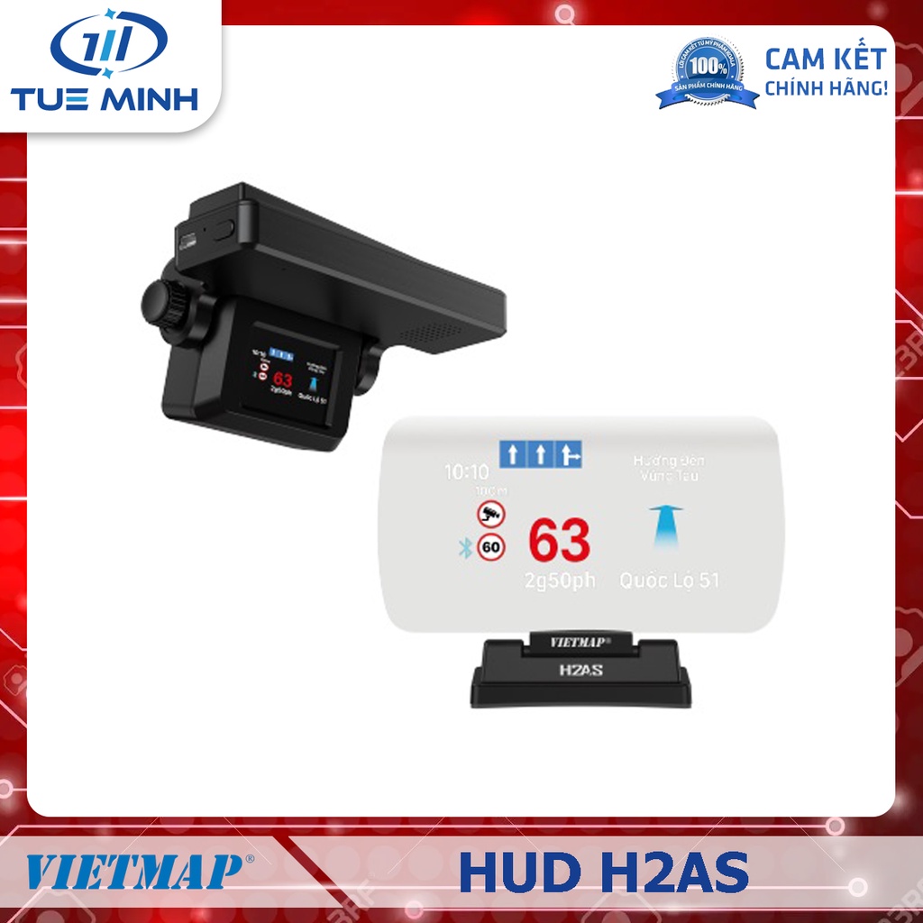 Vietmap H2AS - Hud hiển thị thông tin kính lái