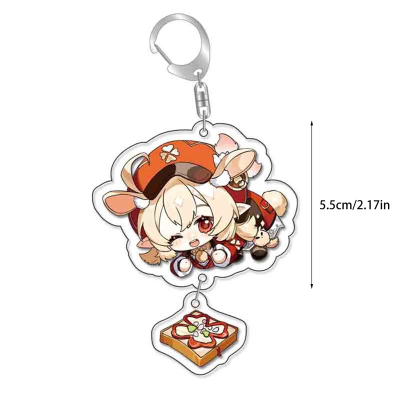 Ygt Móc Chìa Khóa Hình Anime Genshin Va Chạm Zhongli Xiao Hutao Hung Dễ Thương Cho Nữ