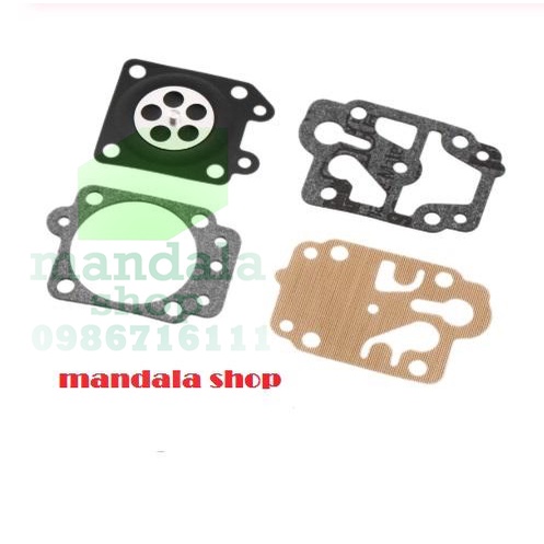 Bộ màng chế, dong chế hòa khí máy cắt cỏ - bộ da bơm, da thở gắn bình xăng con 2 thì 260, 330..