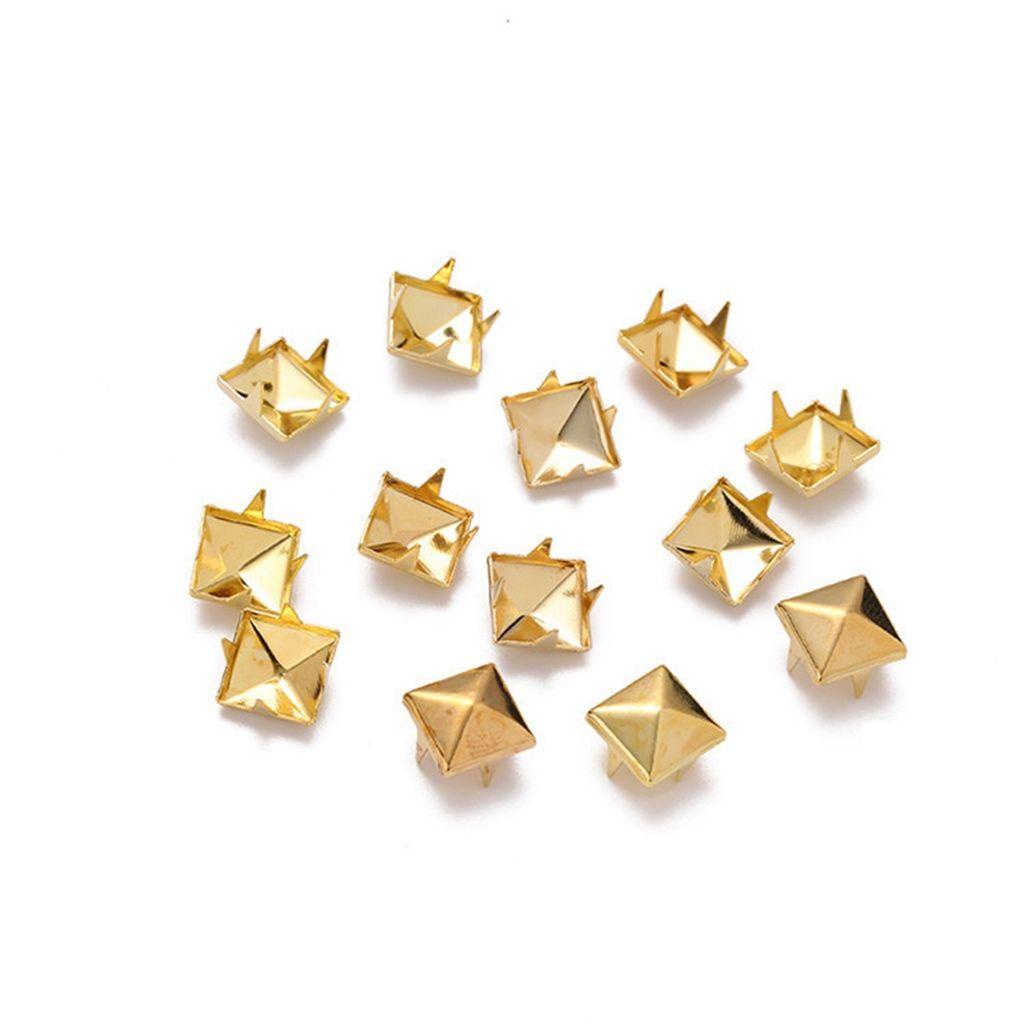 Đinh Tán Hình Vuông Chuyên Dụng Chất Lượng Cao|6 / 8 / 10 / 12 mm|Kim Loại Chất Lượng Cao Hình Kim Tự Tháp Dùng Để Trang Trí Nón / Túi Xách / Túi Xách