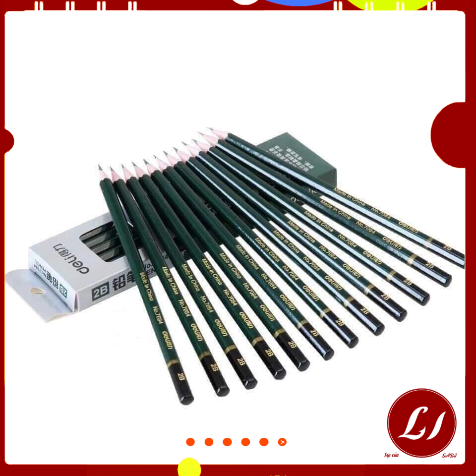 HỘP 12 BÚT CHÌ DELI 2B HÀNG ĐẸP