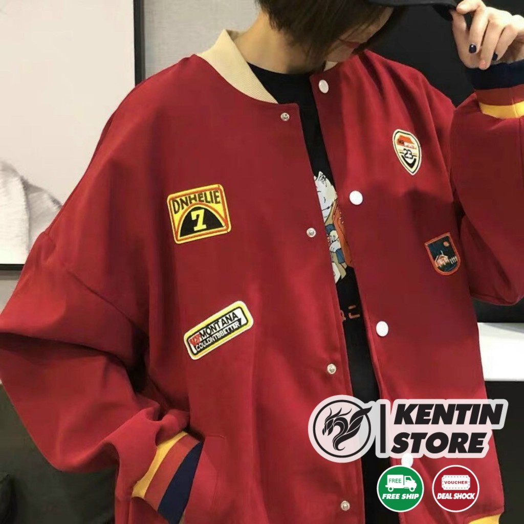 Áo khoác nỉ khoá nút Cotton Boomber cao cấp form Unisex cho nam nữ và cặp đôi có 2 lớp trần bông dày mịn siêu cá tính | BigBuy360 - bigbuy360.vn