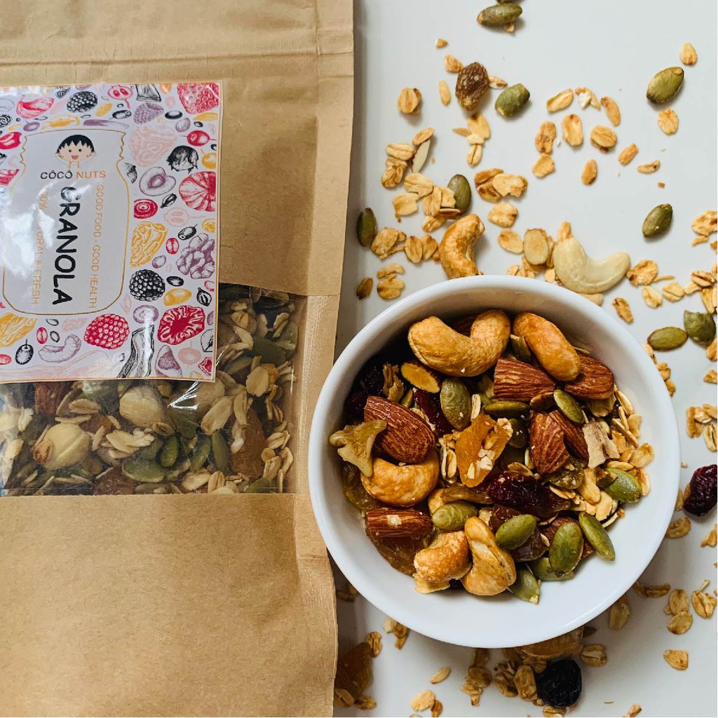 Granola cao cấp siêu hạt ( không đường) -500g