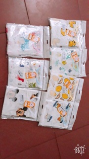 Combo 4 bộ cotton giấy dài tay cho bé