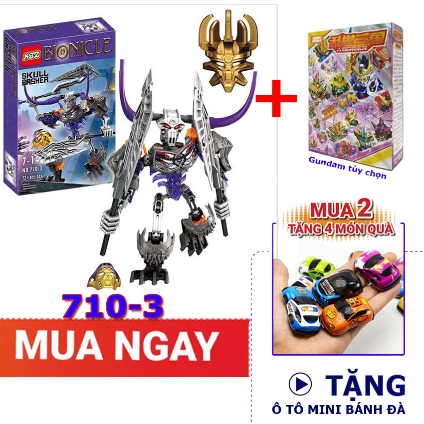 SD Gundam Tam Quốc New4all tùy chọn và đồ chơi lắp ráp Bionicle 710-3 tặng kèm quà tặng ngẫu nhiên