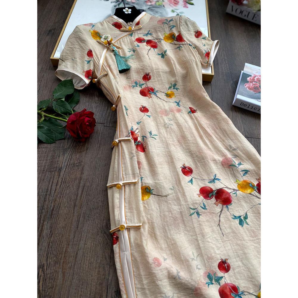 The factory is on holiday  there is no stock  please do not place an order! Sườn Xám 2022 Thời Trang Mùa Hè retro Trung Hoa Dành Cho Nữ