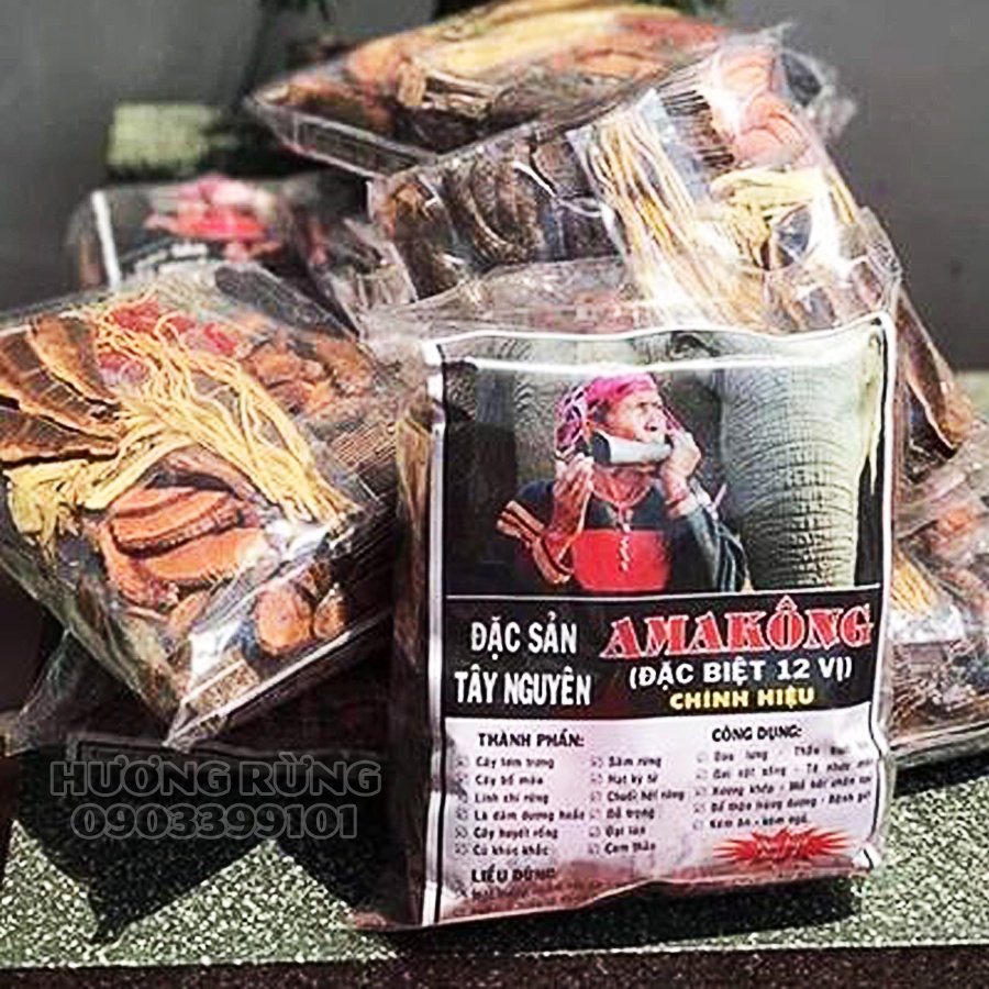 AMAKONG đặc biệt 12 vị - bổ thận tráng dương, thang đồ ngâm, thảo dược - Hương Rừng